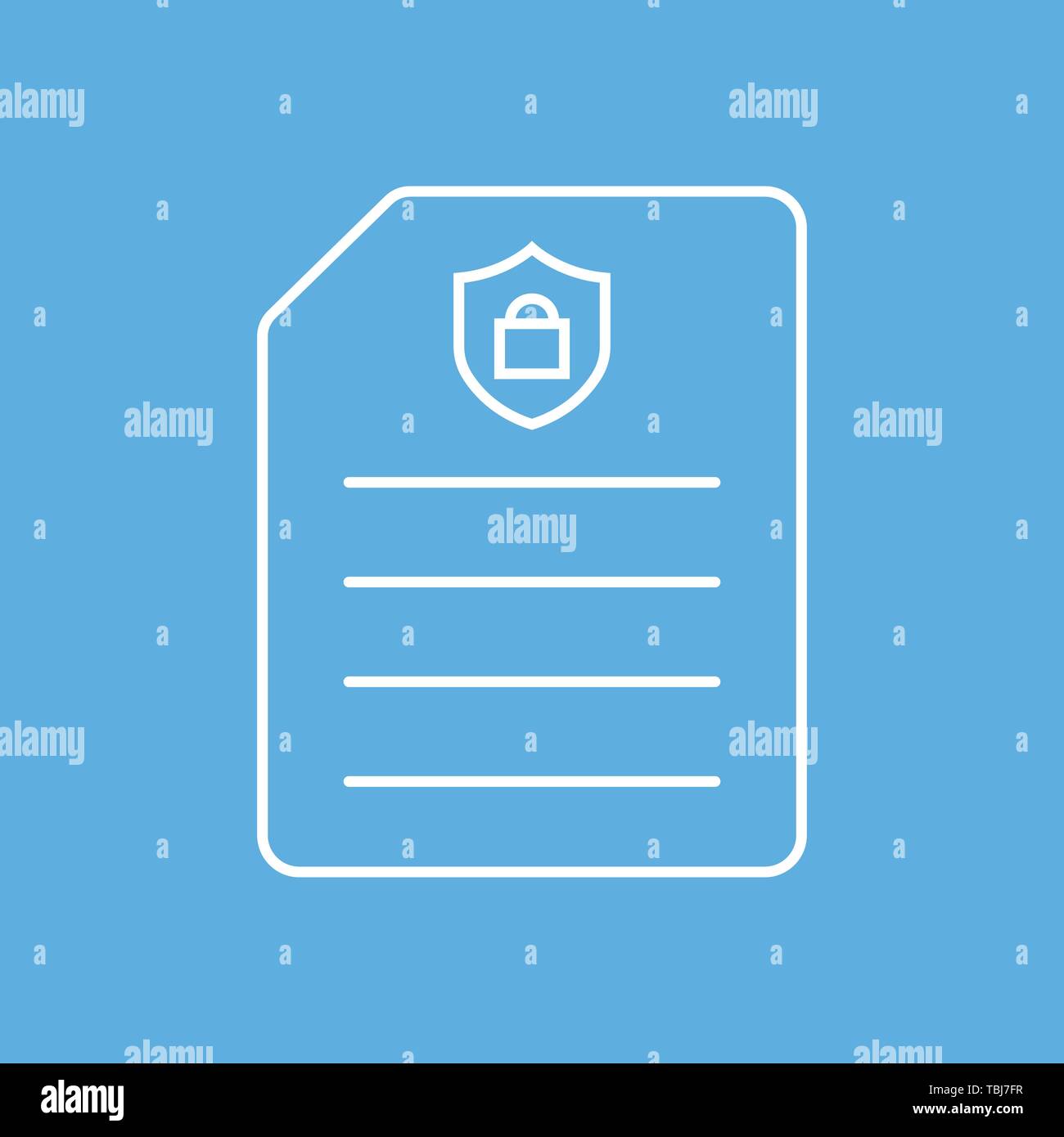 Document password icon flat Stock Vector Images - Alamy