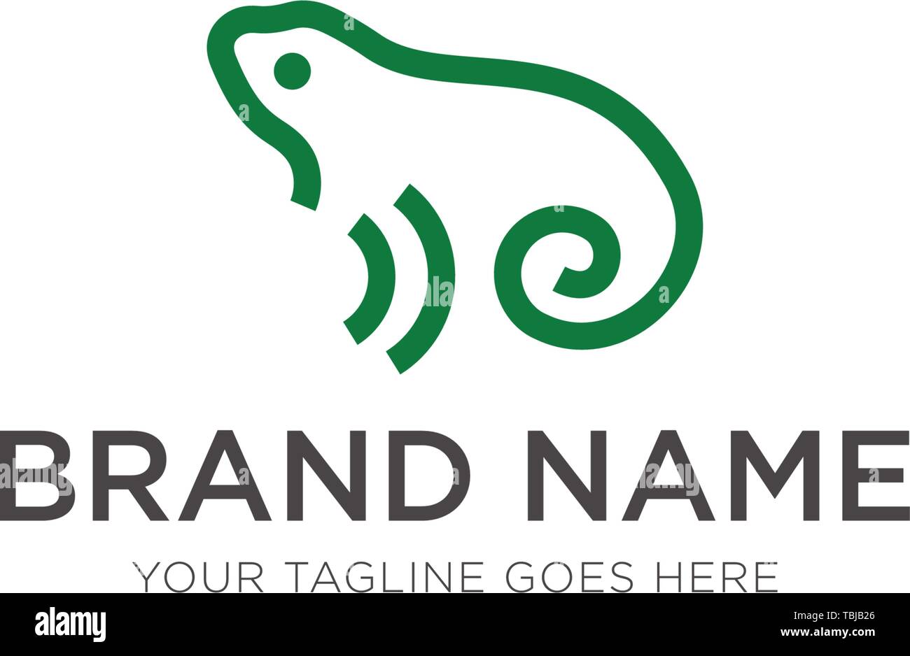Frog toad logo symbol template vector on white background Stock Vector