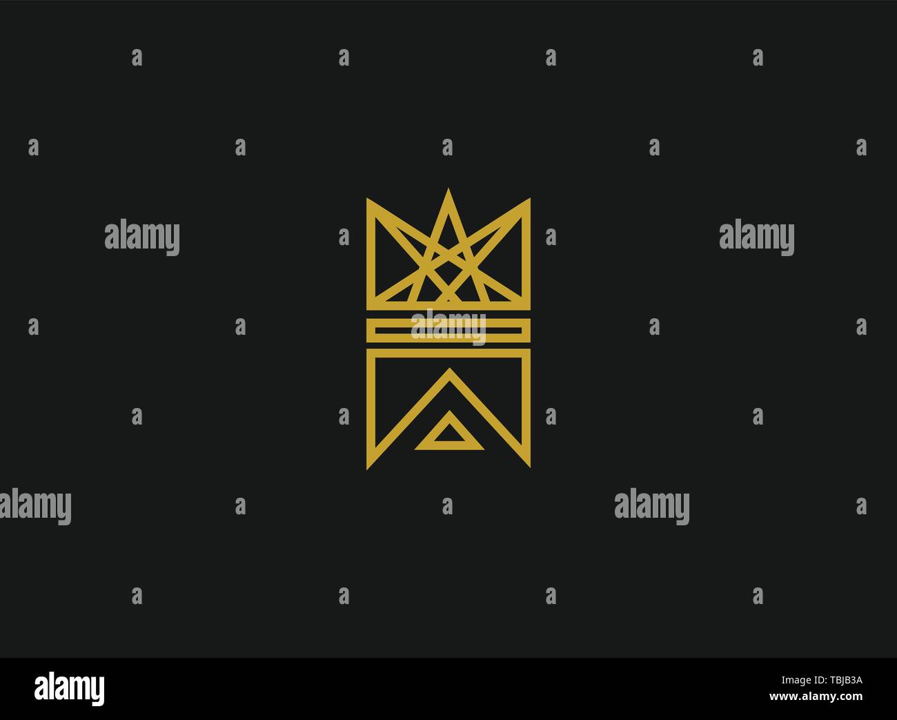 Crown logo design template vector Stock Vector
