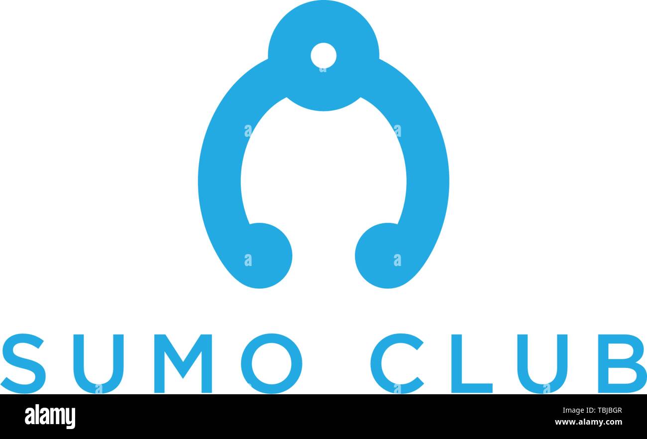 Sumo logo vector - Sumo wrestler logo template on white background Stock Vector