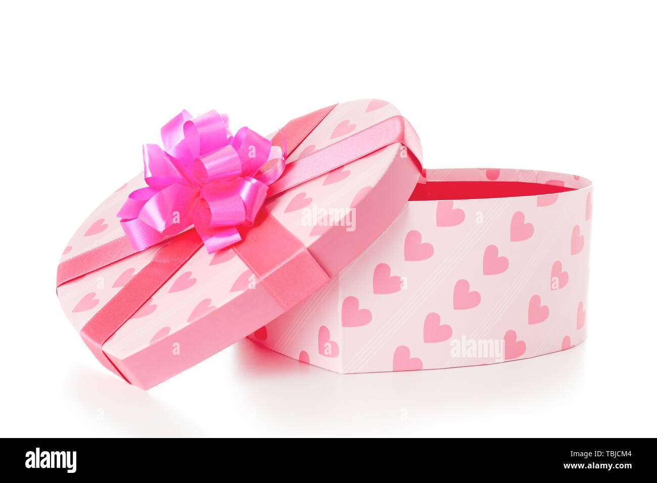 Gift box on white background Stock Photo - Alamy