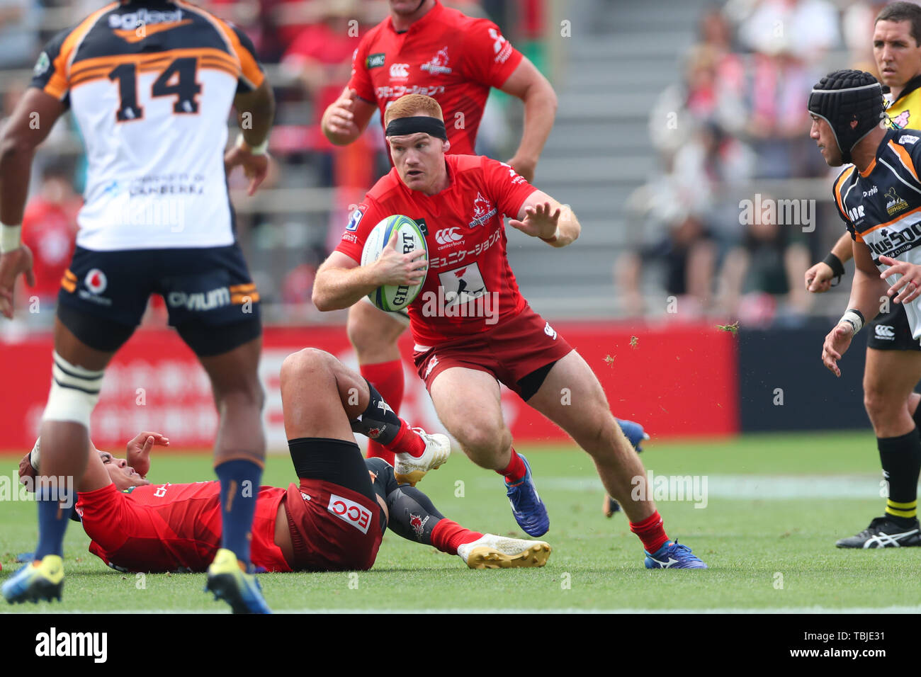 Tokyo, Japan. 1st June, 2019. Jamie Booth (Sunwolves) Rugby : 2019 ...