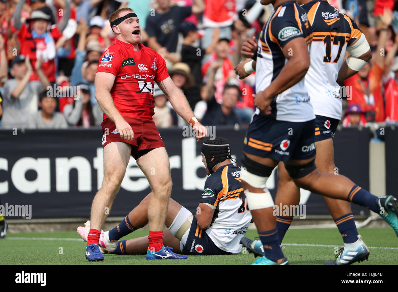 Tokyo, Japan. 1st June, 2019. Jamie Booth (Sunwolves) Rugby : 2019 ...