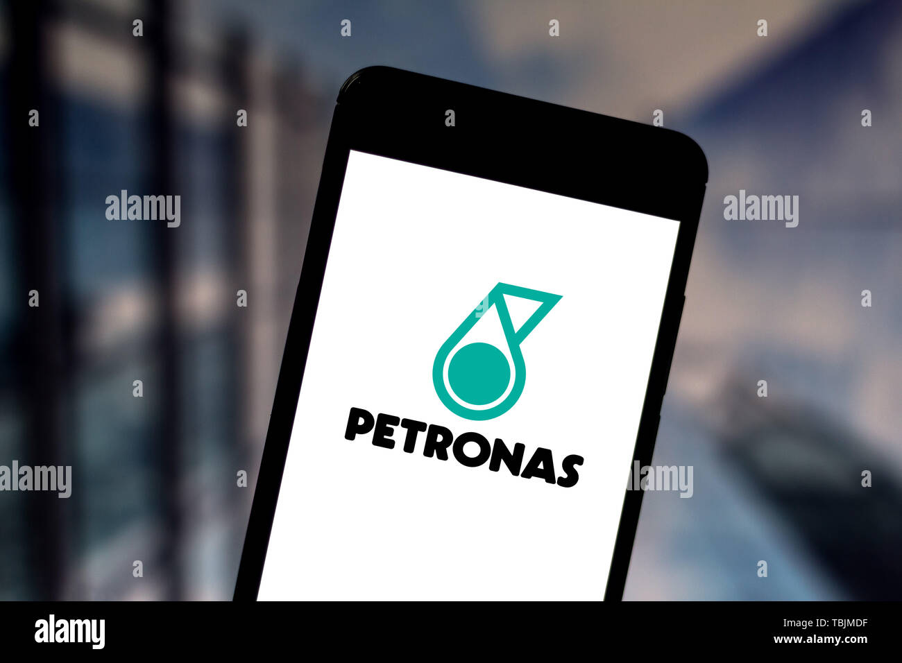 Brazil. 1st June, 2019. In this photo illustration the Petroliam Nasional Berhad (Petronas) logo seen displayed on a smartphone. Credit: Rafael Henrique/SOPA Images/ZUMA Wire/Alamy Live News Stock Photo