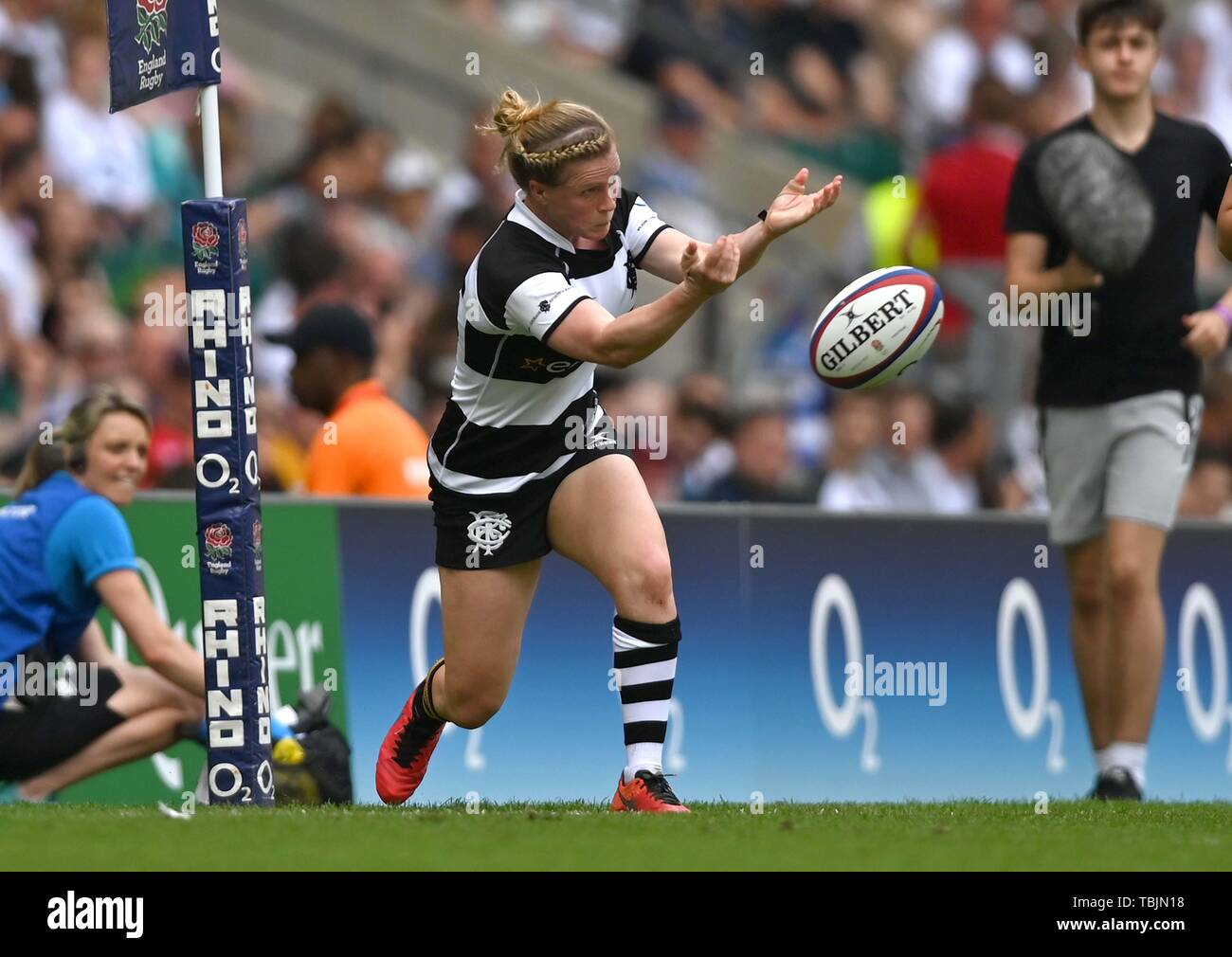 Twickenham Stadium. London. UK. 2nd June 2019. England women v Babarians women. Danielle (Barbarians). 02/06/2019. Credit: Sport In Pictures/Alamy Live News Stock Photo