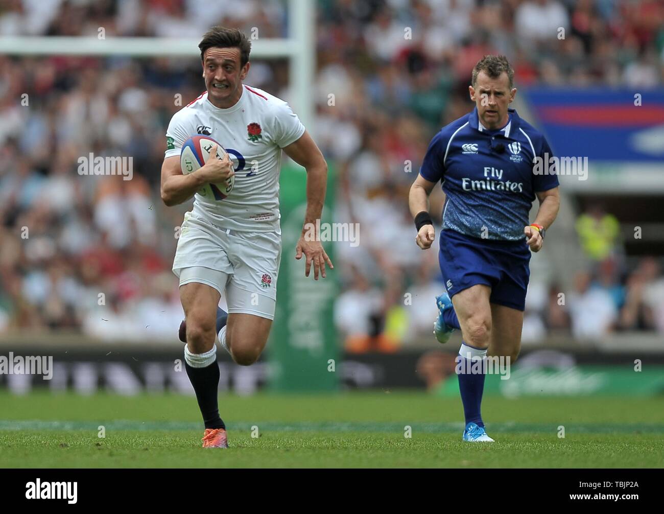 Twickenham Stadium. London. UK. 2nd June 2019. Quilter Cup. England XV v Babarians. Alex Mitchell (England). 02/06/2019. Credit: Sport In Pictures/Alamy Live News Credit: Sport In Pictures/Alamy Live News Stock Photo