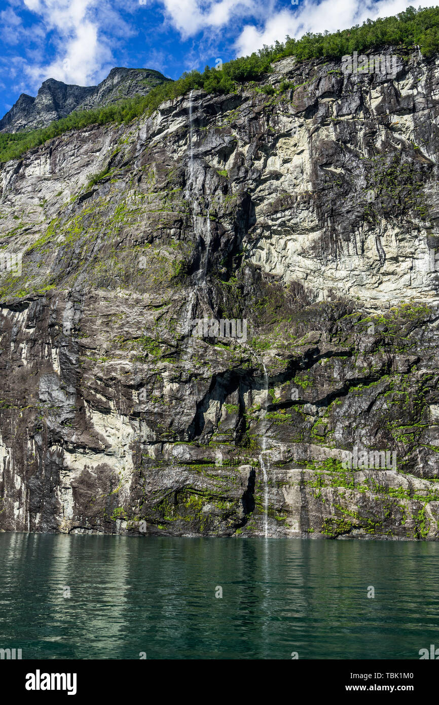 Norway geiranger brudesloret bridal veil hires stock photography and