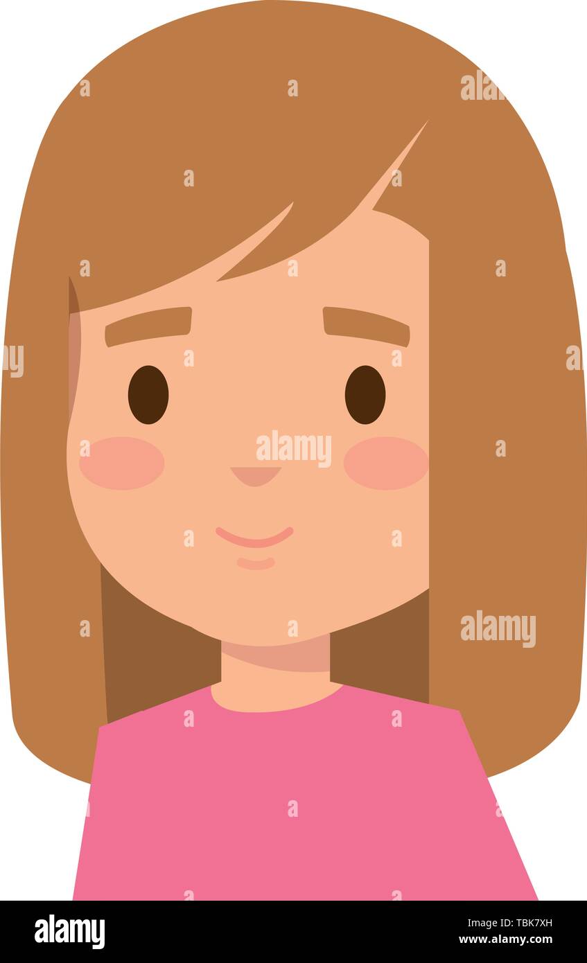 cute little girl kid character Stock Vector Image & Art - Alamy