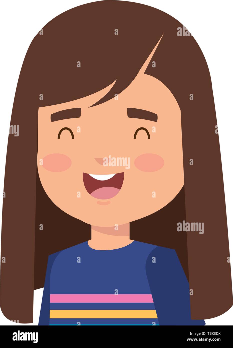 cute little girl kid character Stock Vector Image & Art - Alamy