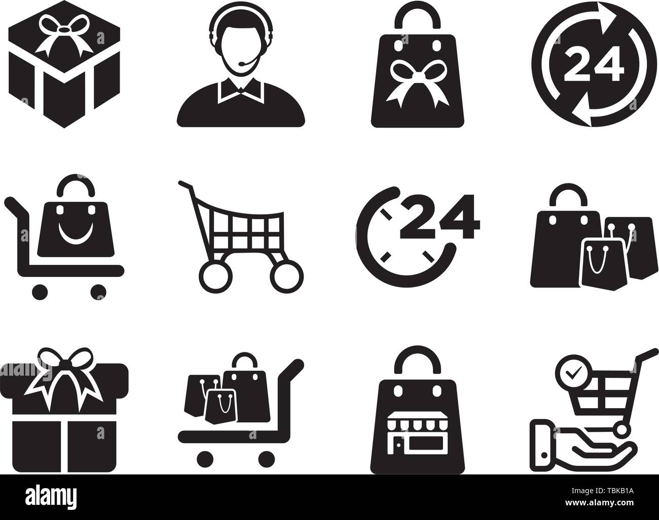 Shopping icons hi-res stock photography and images - Alamy