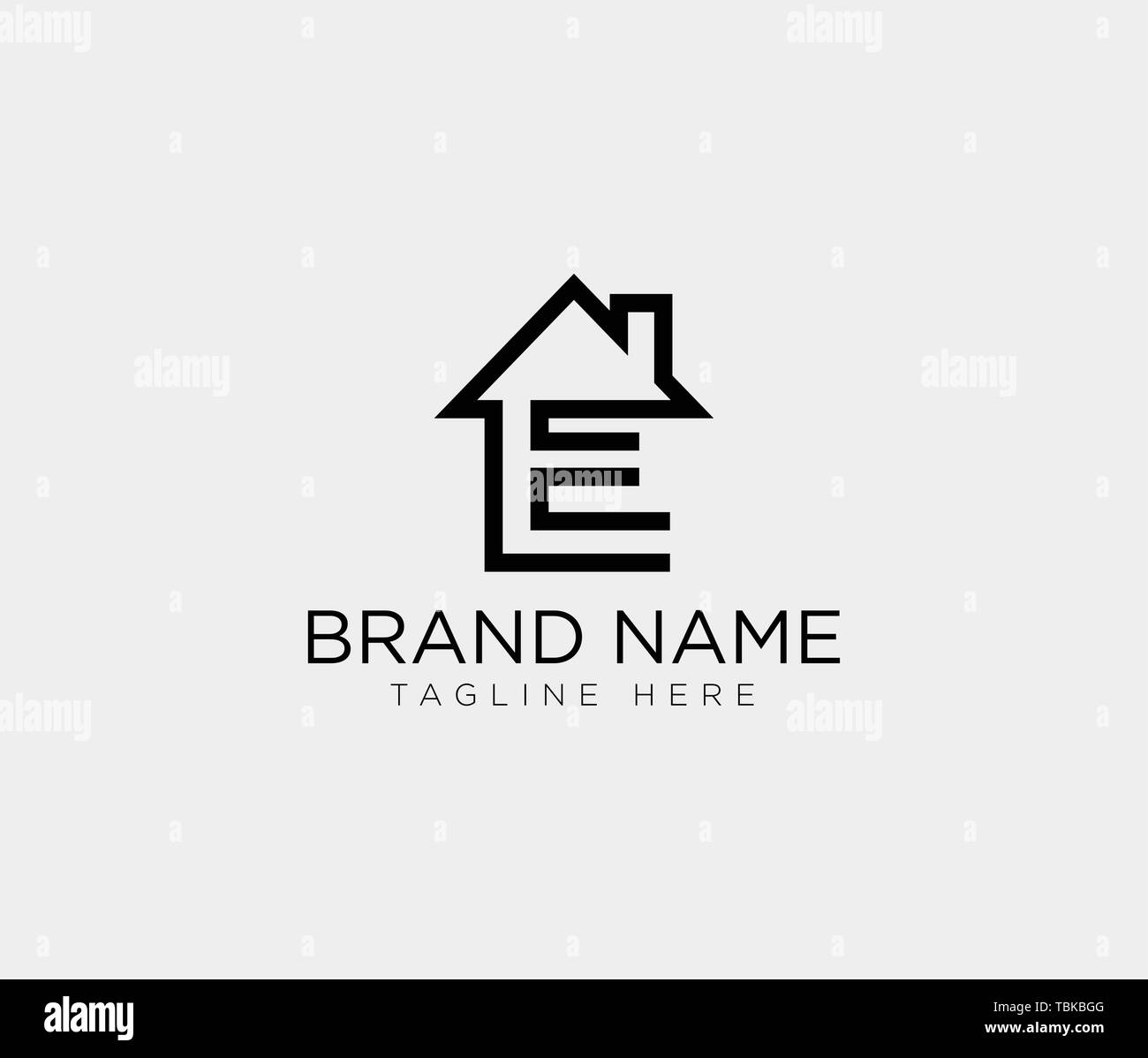 E Letter Real Estate Logo Design - Real estate logo Stock Vector Image ...