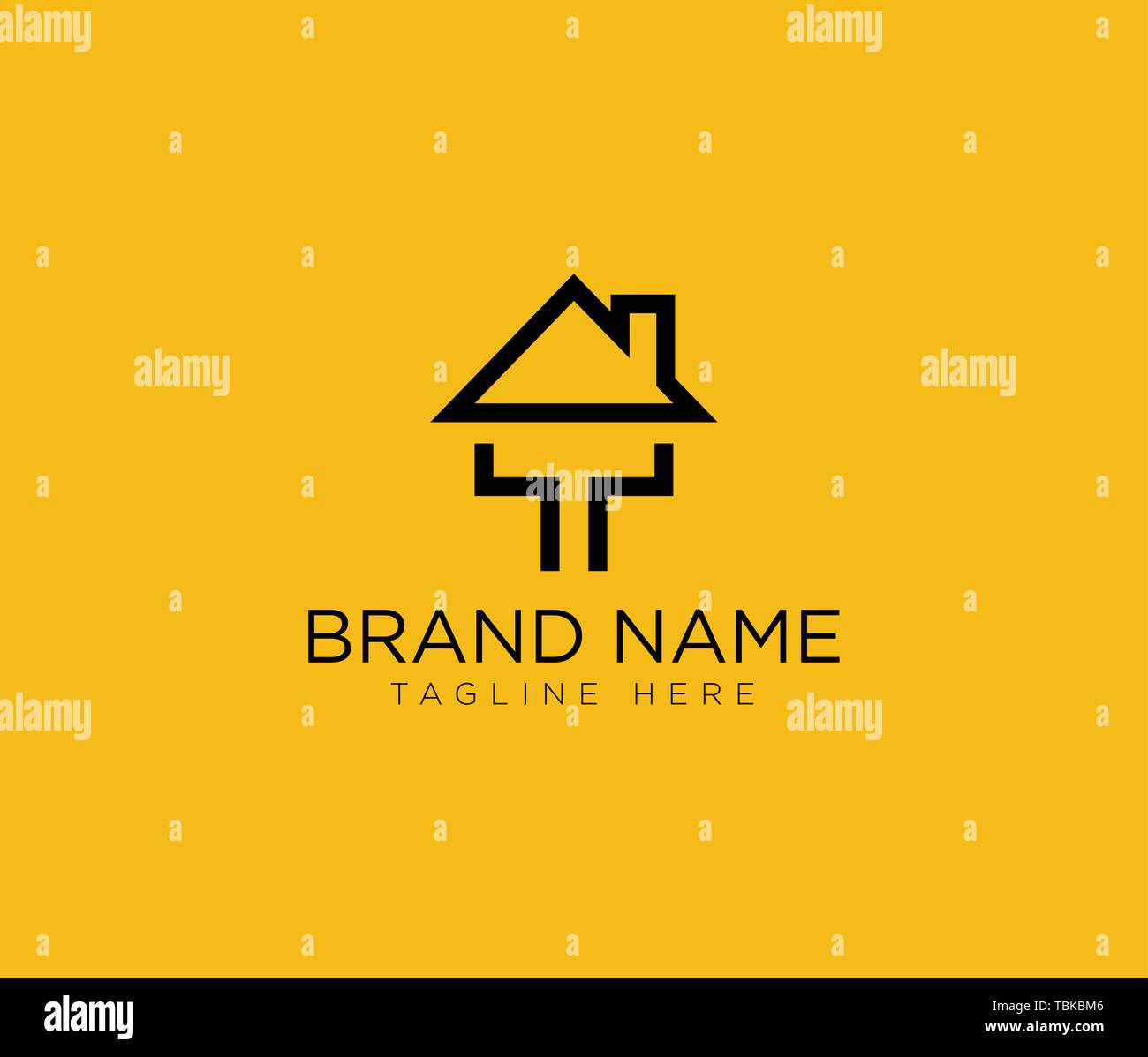 T Letter Real Estate Logo Design - Real estate logo Stock Vector Image ...
