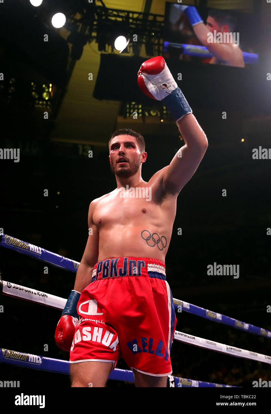 Josh Kelly after the WBA International Welterweight title fight against Ray Robinson at Madison Square Garden, New York. Stock Photo