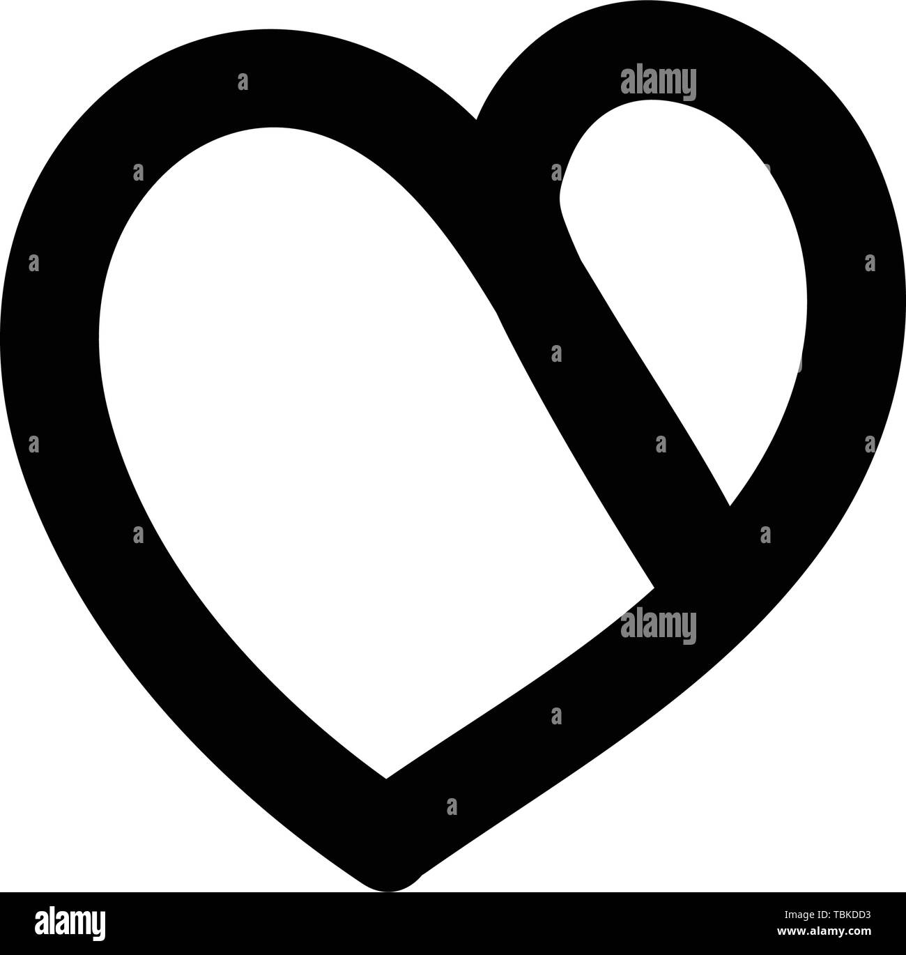 Heart vector icon, Love symbol. Valentine's Day sign Stock Vector Image ...