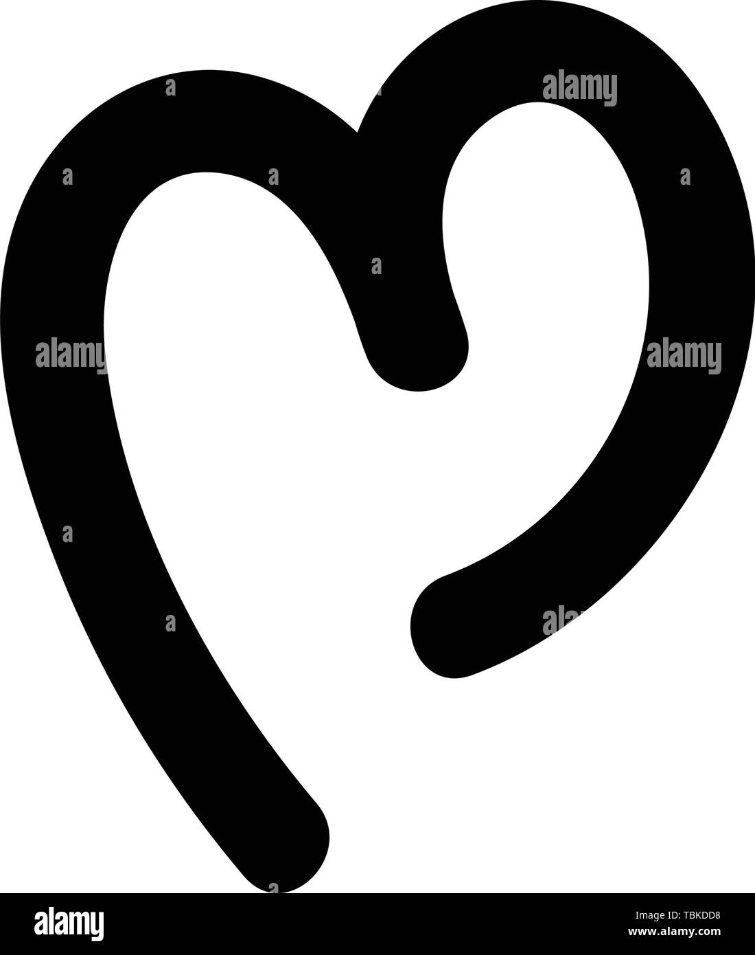 Heart vector icon, Love symbol. Valentine's Day sign Stock Vector Image ...