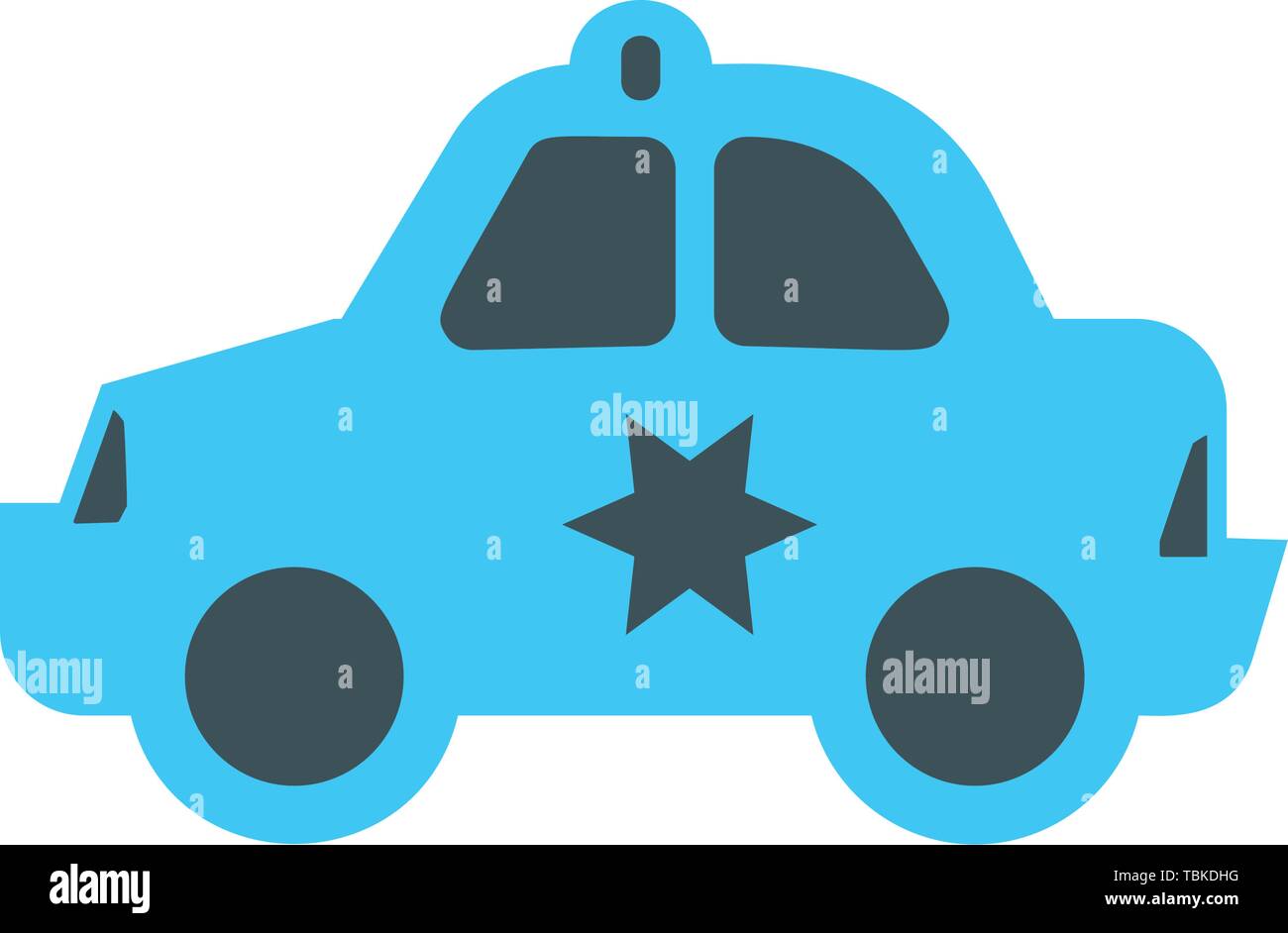 Stylish colorful flat car icon Stock Vector