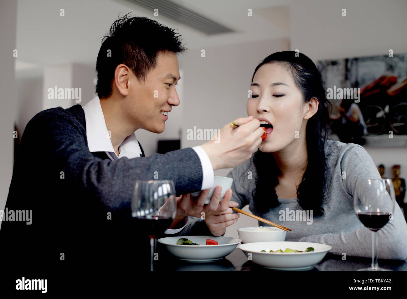 Happy Dining Stock Photo