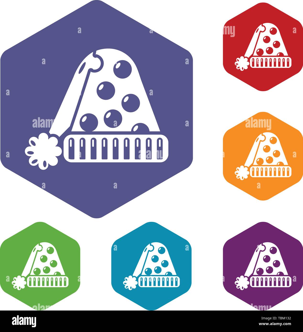 Hat for sleep icons vector hexahedron Stock Vector