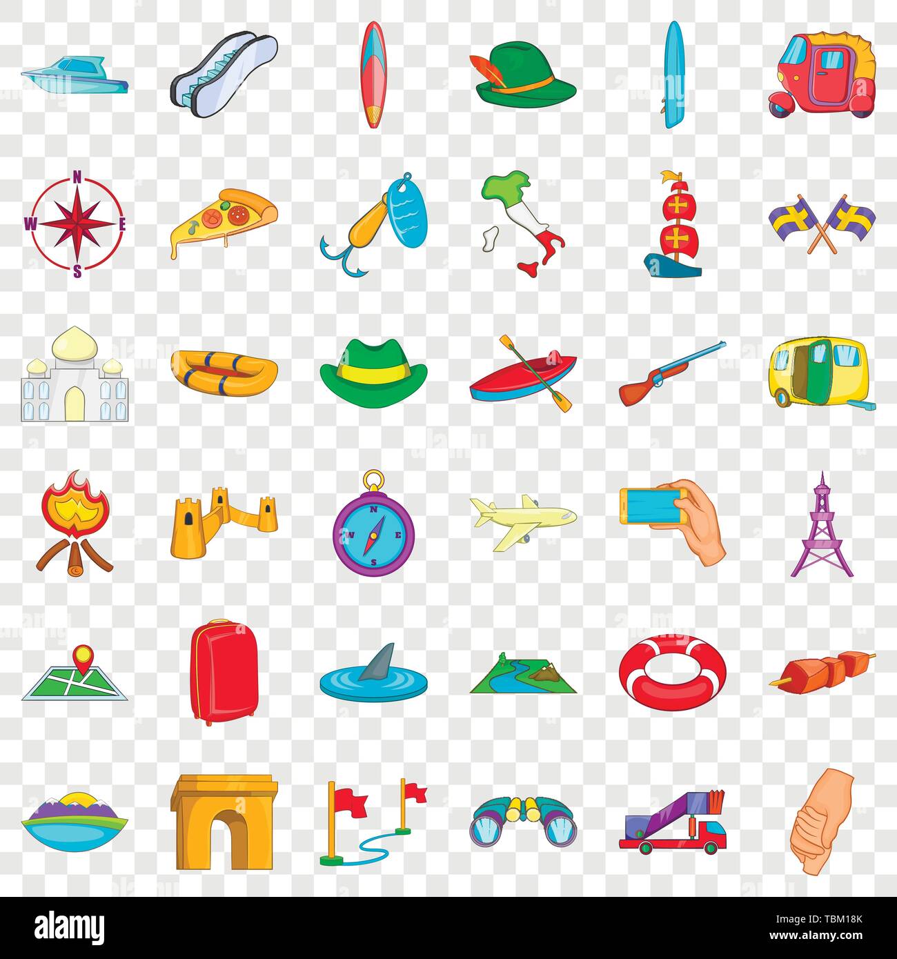 Compass icons set, cartoon style Stock Vector Image & Art - Alamy