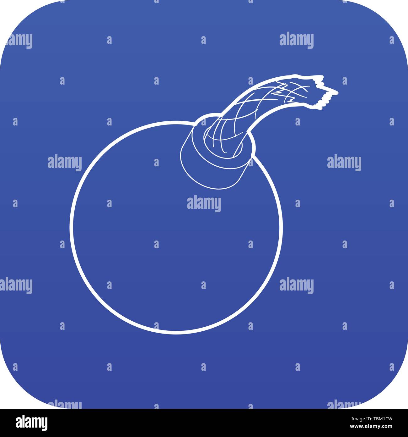 Bomb icon blue vector Stock Vector Image & Art - Alamy