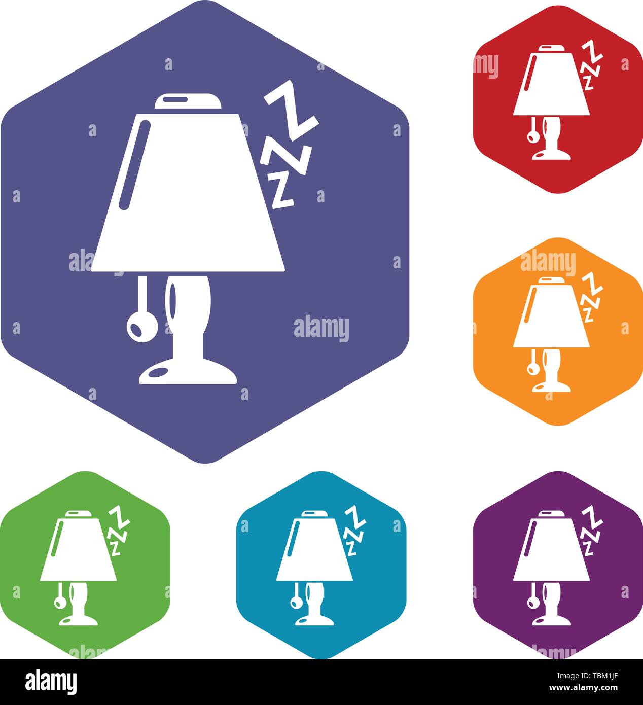Lamp icons vector hexahedron Stock Vector