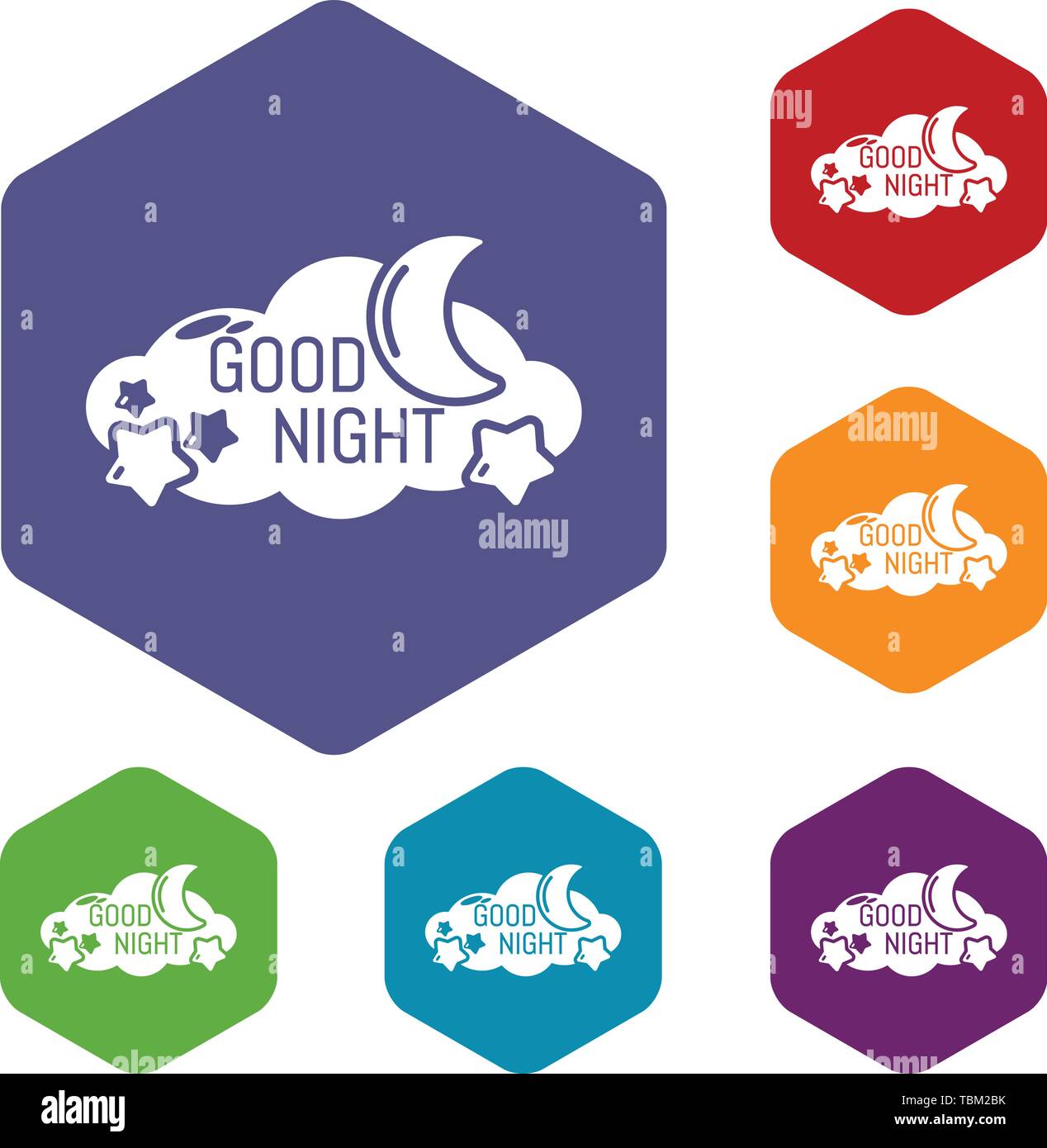 Sleep icons vector hexahedron Stock Vector