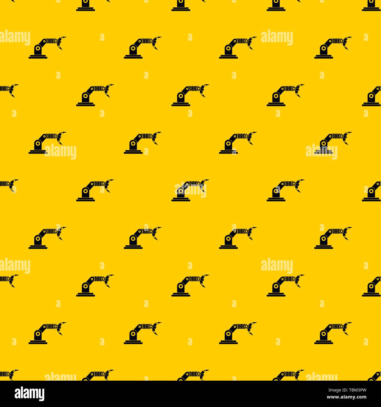 Robotic hand manipulator pattern vector Stock Vector