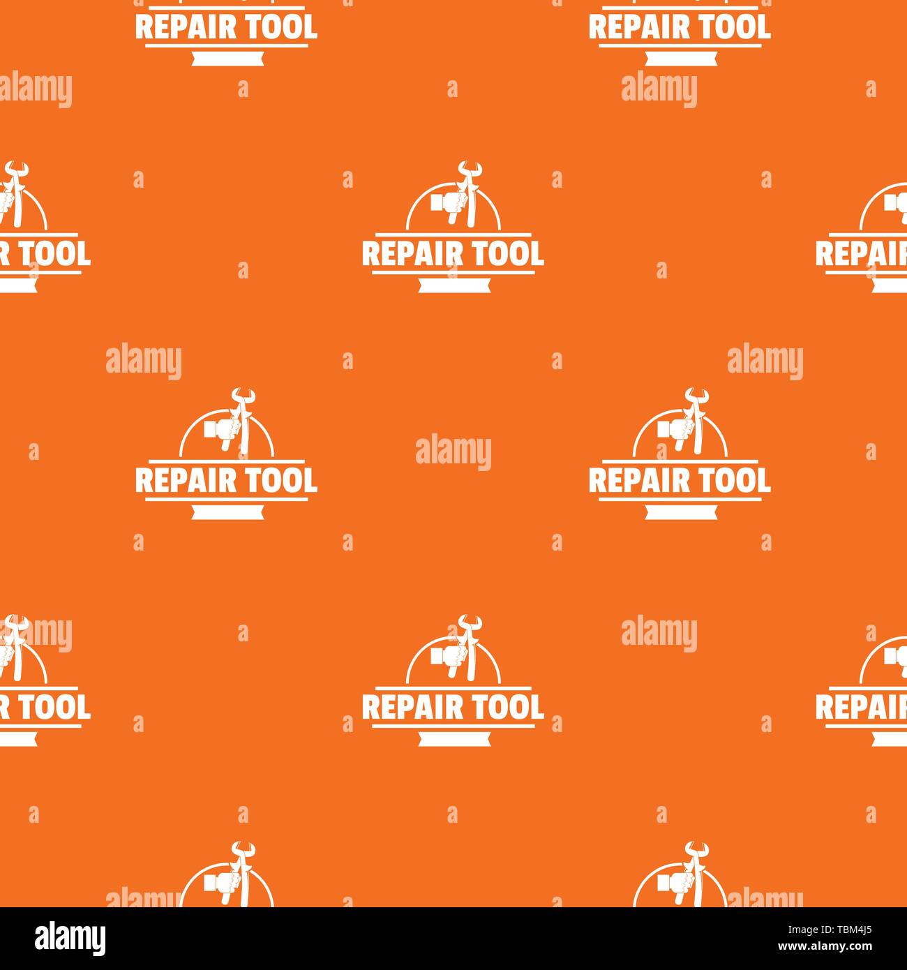 Repair firm pattern vector orange Stock Vector