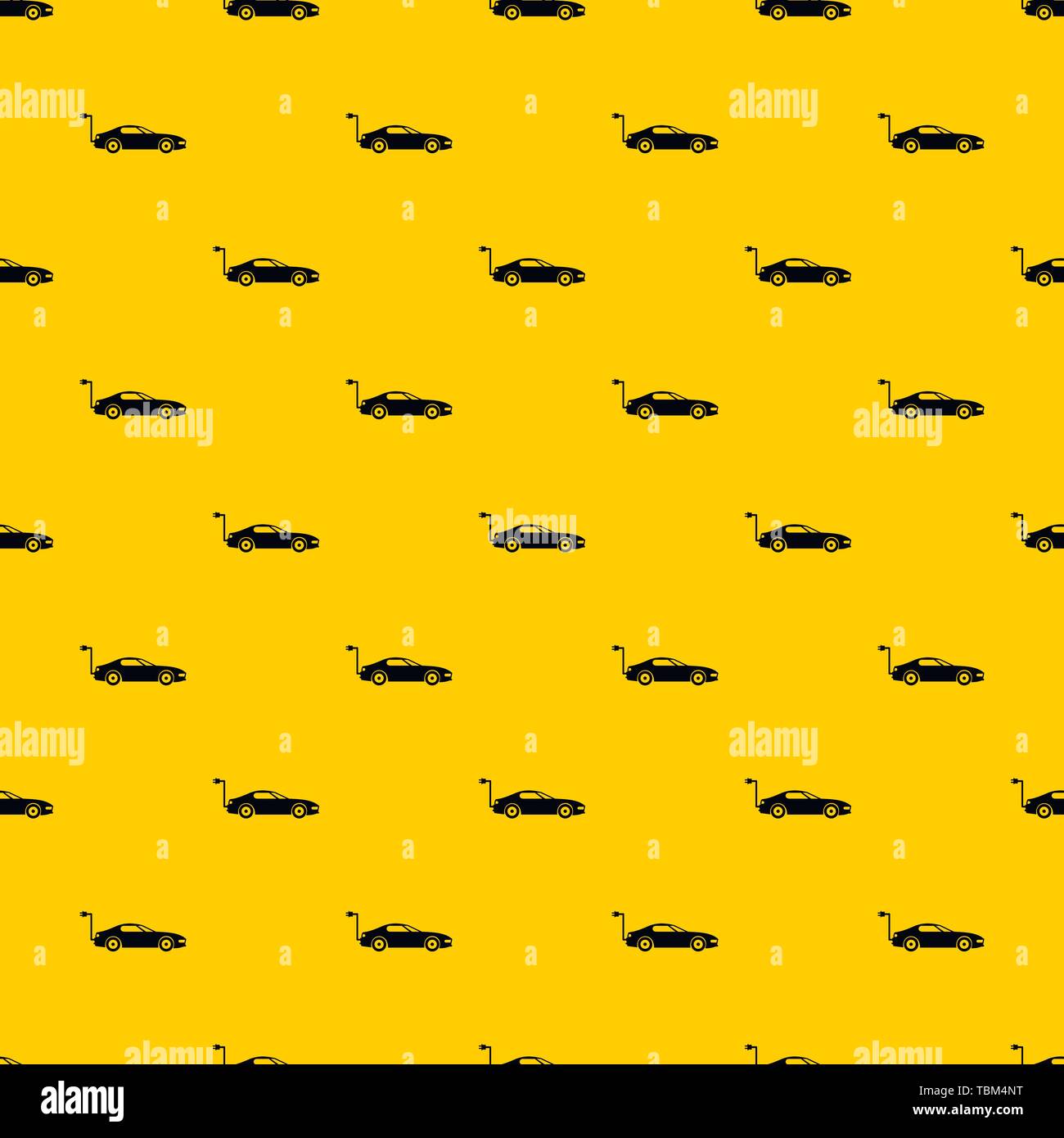 Electric car pattern vector Stock Vector