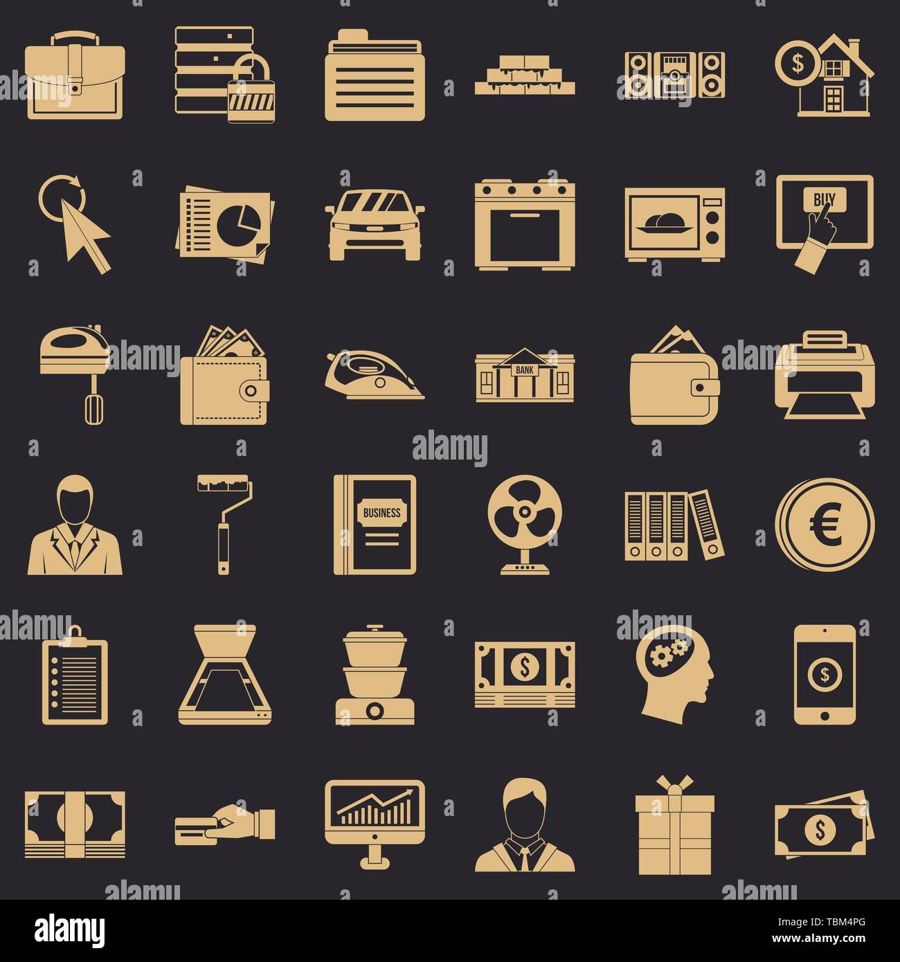 Loaning icons set, simple style Stock Vector Image & Art - Alamy