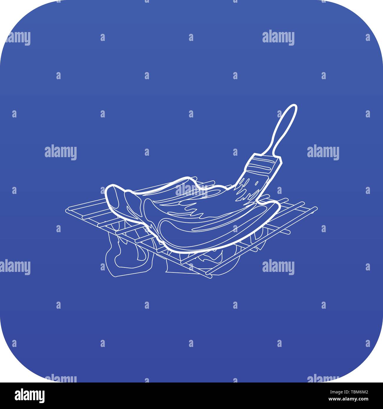Cooking Meat On Bbq Icon Blue Vector Stock Vector Image Art Alamy cooking-meat-on-bbq-icon-blue-vector-stock-vector-image-art-alamy