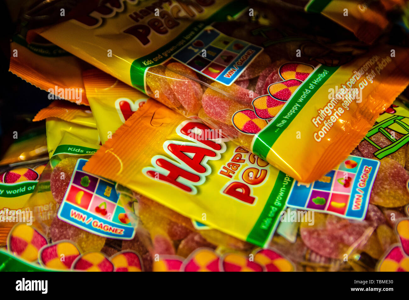 Close Up Haribo Candy Bags At Amsterdam The Netherlands 2019 Stock Photo