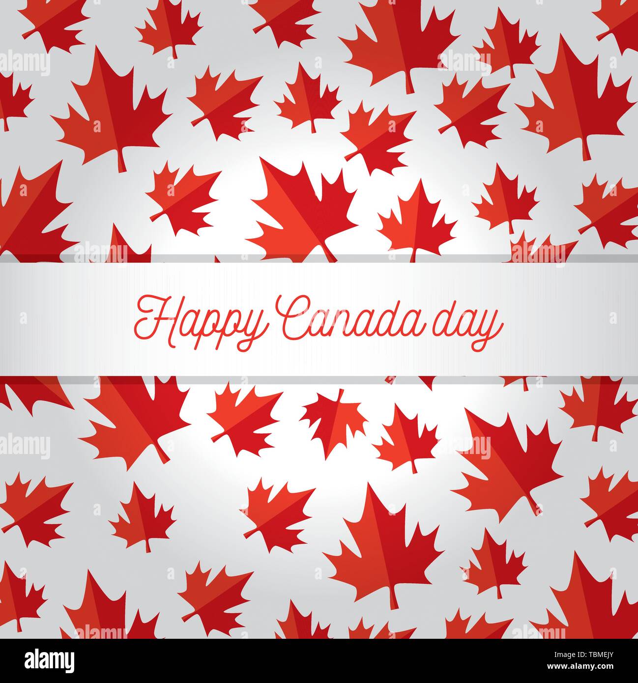 Canada Leaves Decoration To Holiday Celebration Background Stock