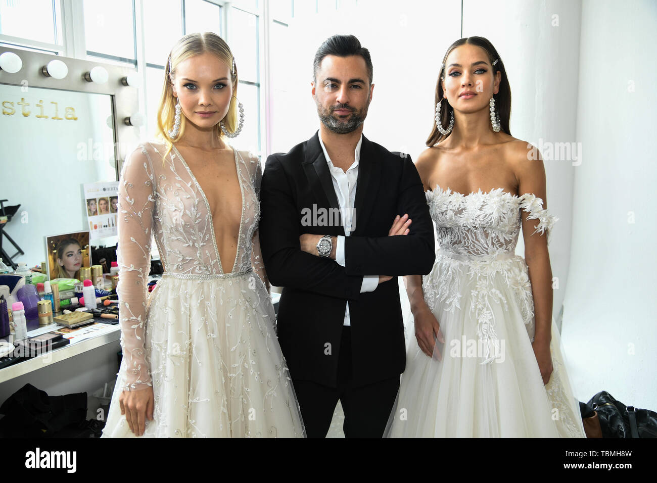 New York Bridal Fashion Week Spring Summer 2020 - Berta Bridal - Backstge  Featuring: Ada Martini, Nir Moscovich