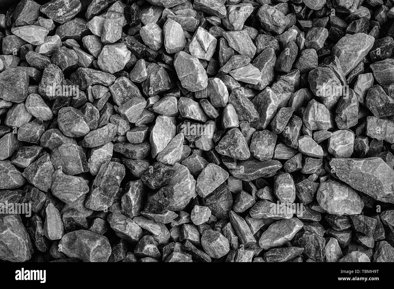 pebble stones as monochromatic background Stock Photo
