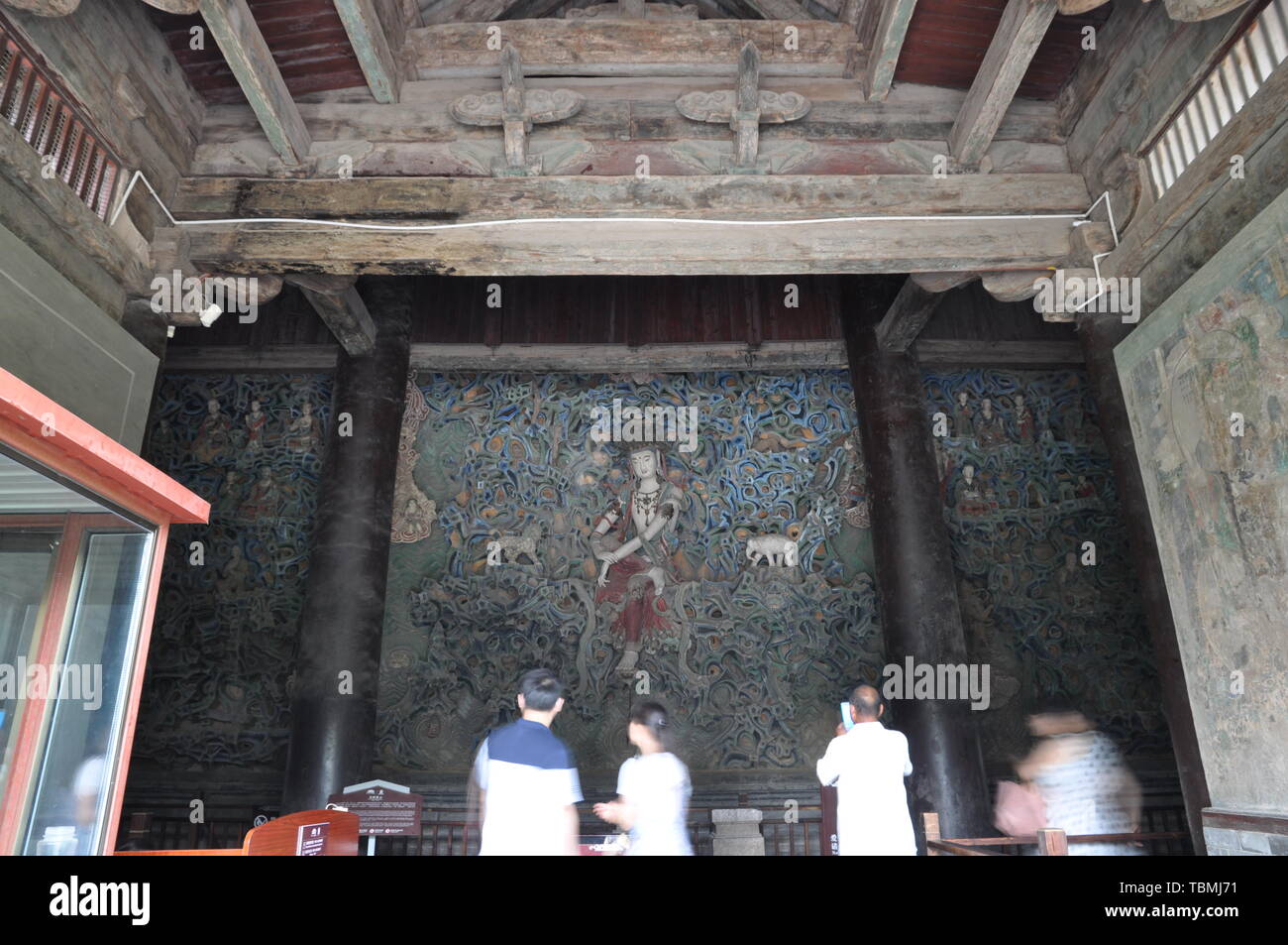 Guanyin, upside down at the Great Buddha Temple in Zhengding, Hebei Province Stock Photo