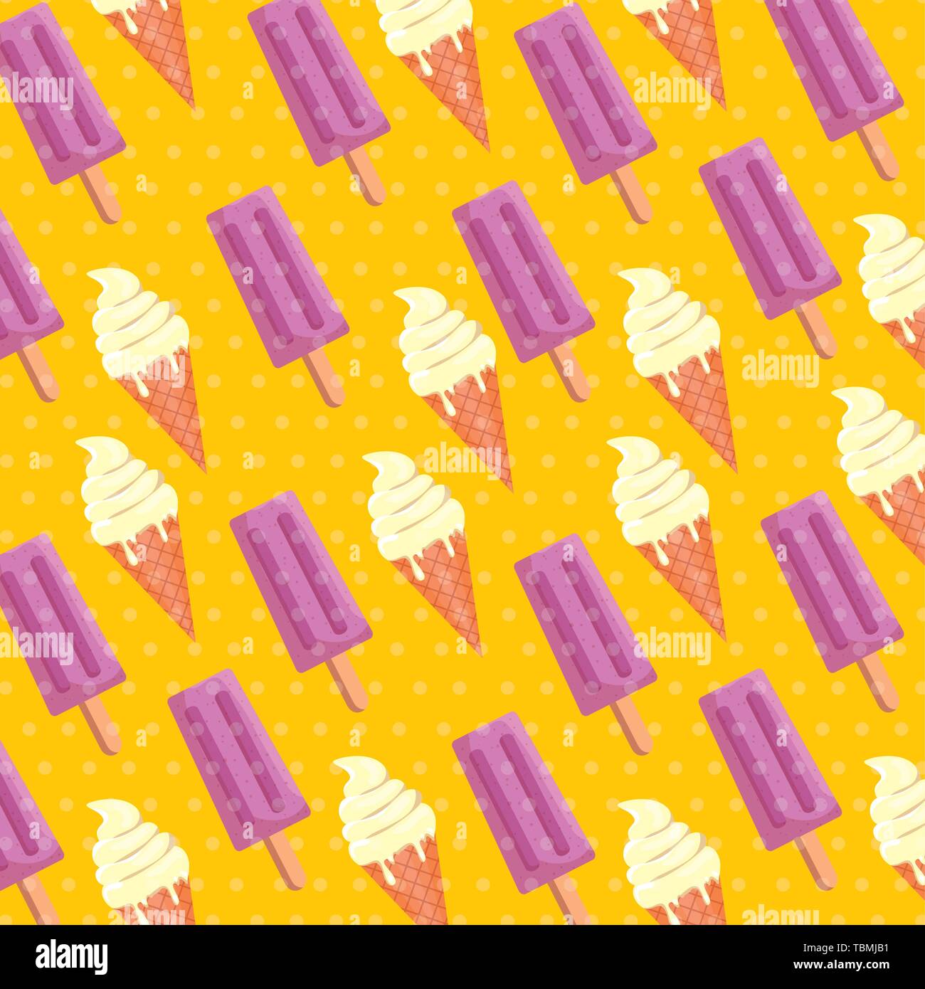 sweet ice cream and ice lolly background Stock Vector Image & Art - Alamy