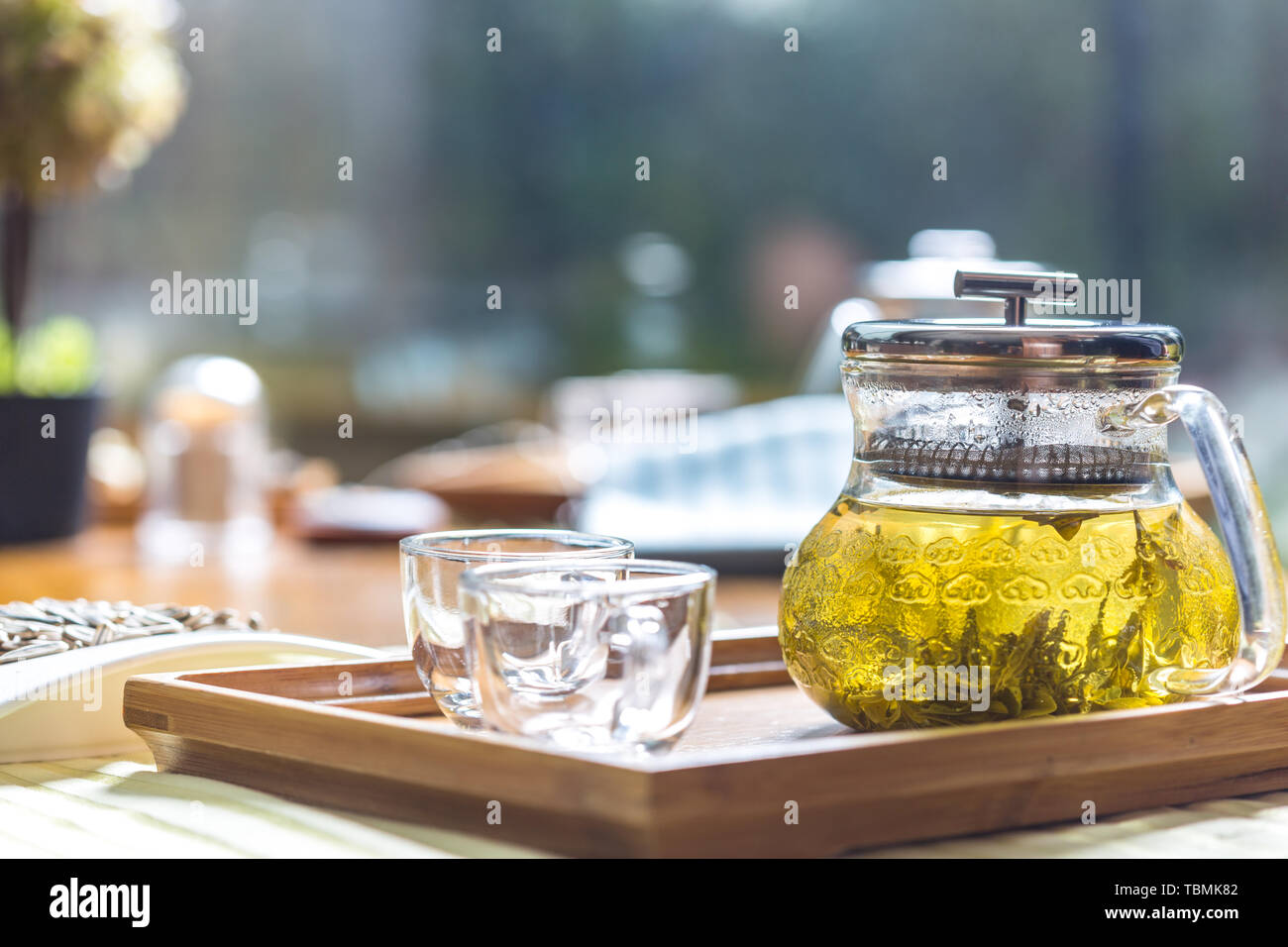 Healthy green tea cup Stock Photo Alamy