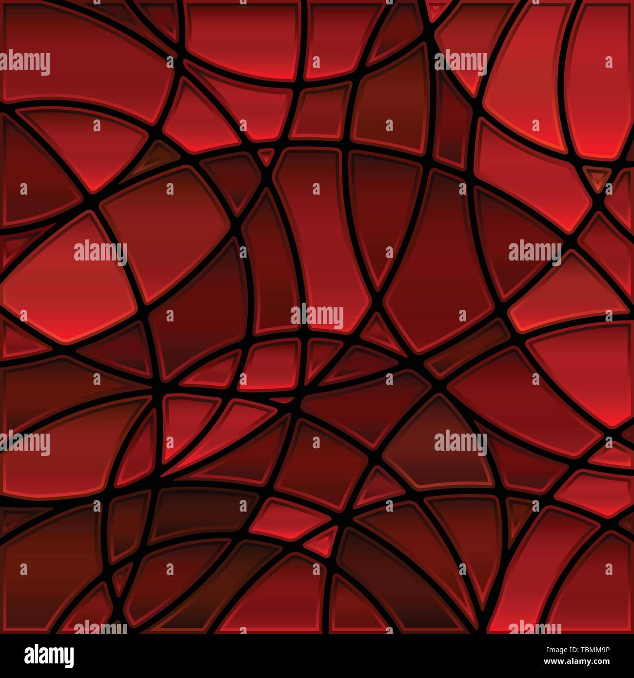 abstract vector stained-glass mosaic background - red luxury circles ...