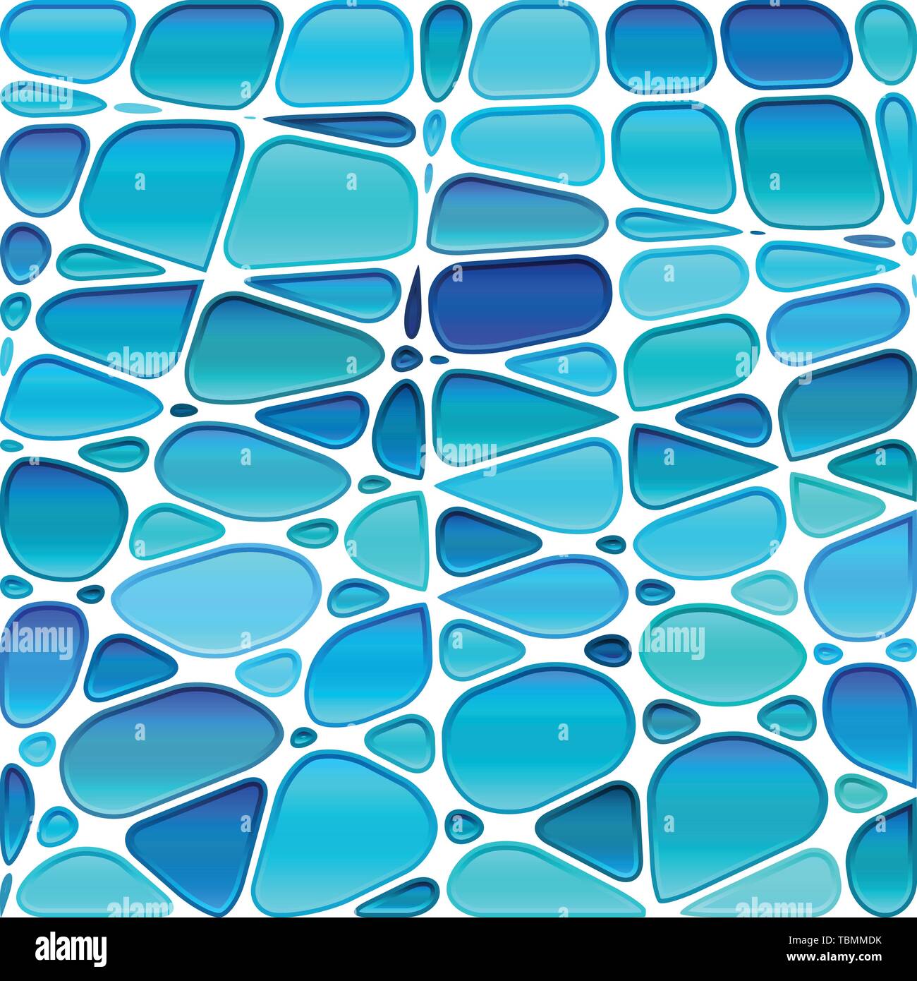 abstract vector stained-glass mosaic background - light blue Stock ...