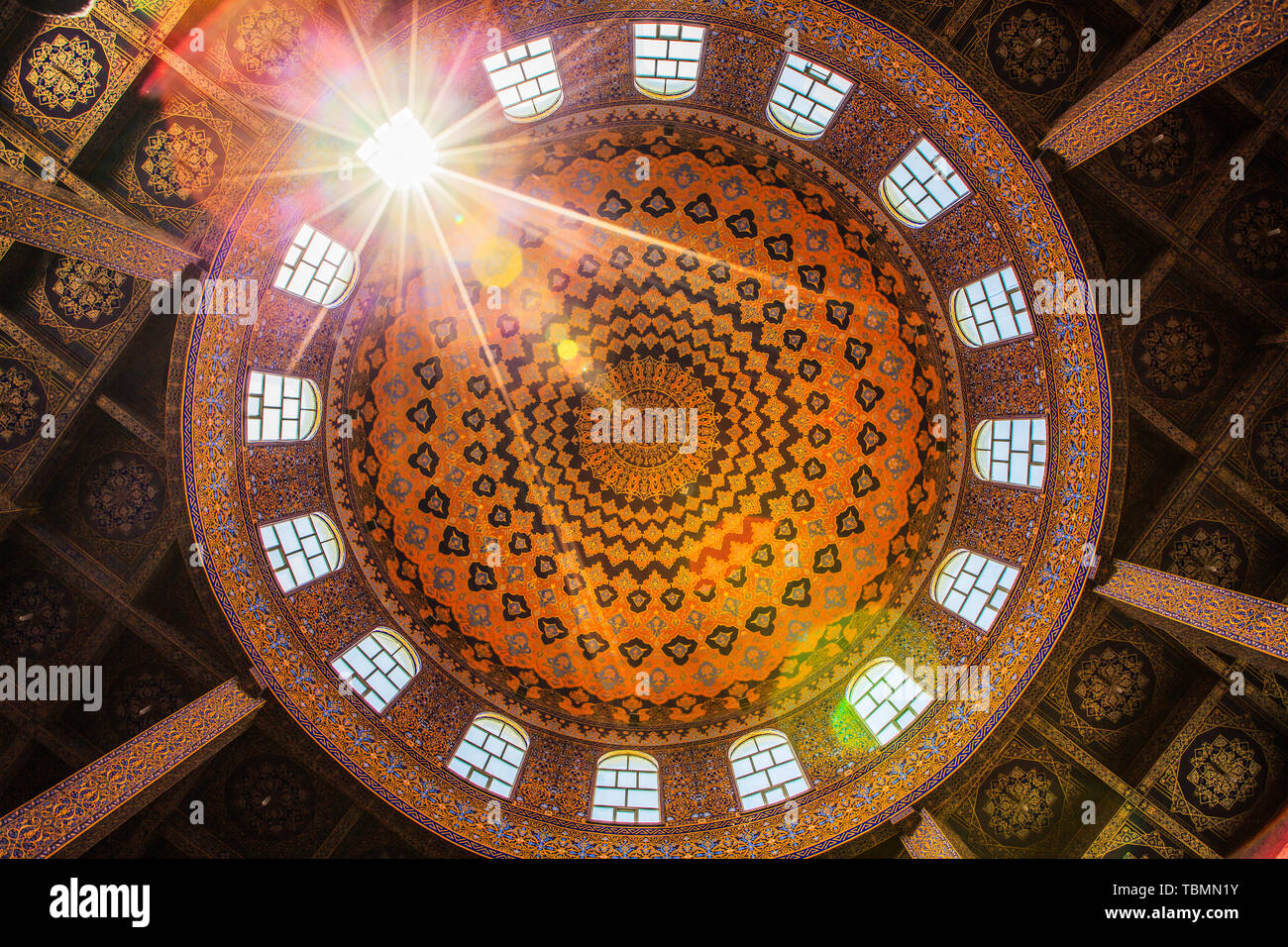 Ceiling Art Dome Pattern Inside With Mosaic Fine Work In The Interior With Religious Round Ornaments