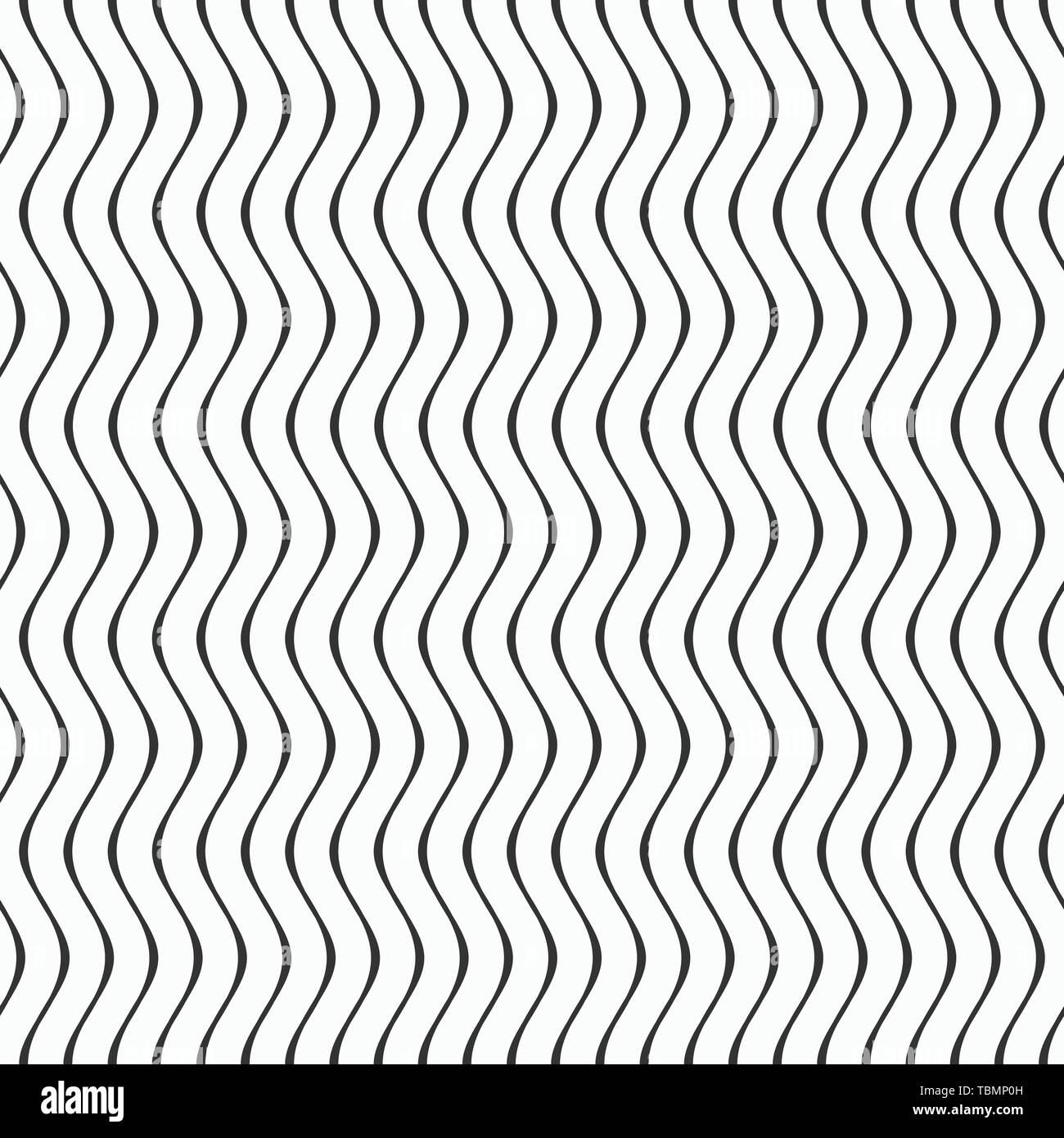 Abstract seamless geometric pattern of vertical wavy lines, smooth ...