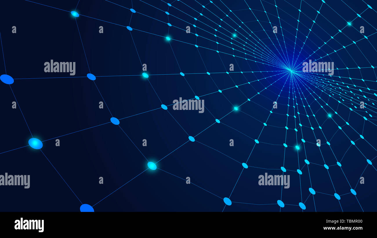 Point line link composition mesh abstract background, science and technology concept. Stock Photo