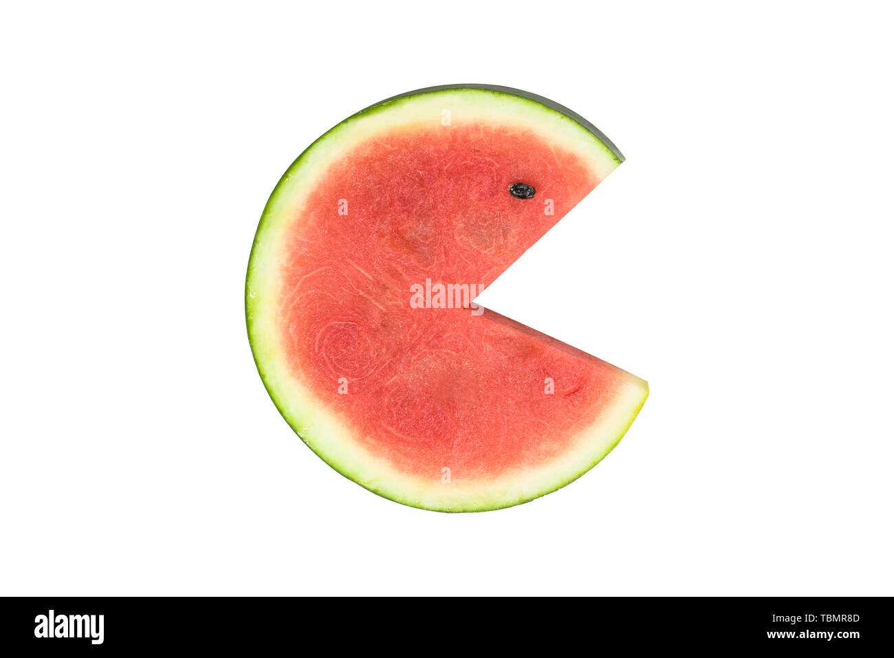 Sliced watermelon isolated on white background Stock Photo - Alamy