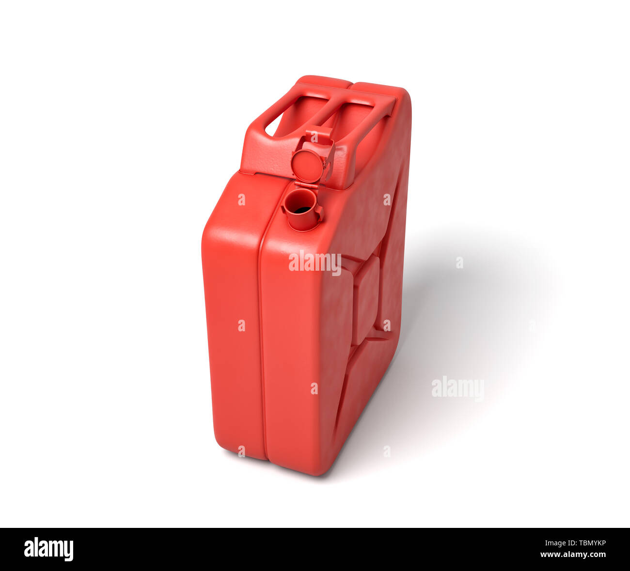3d rendering of open red gas can isolated on white background Stock