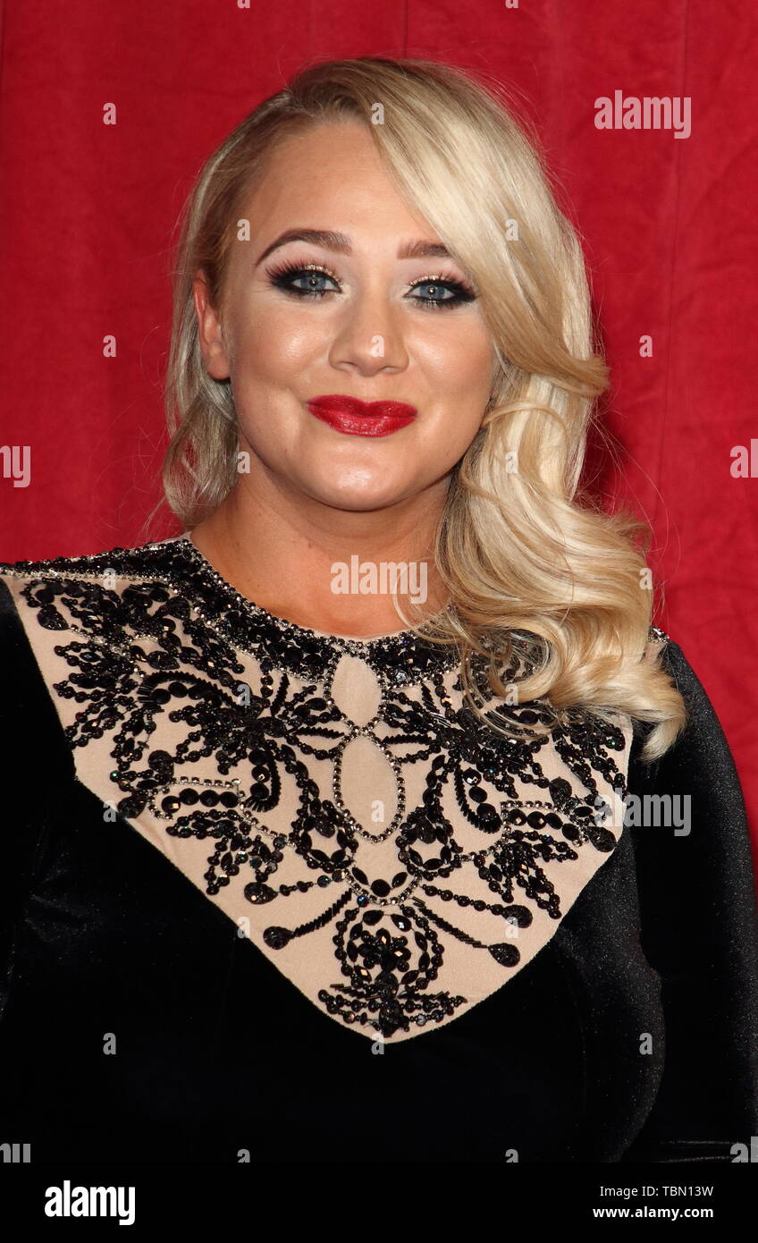 Kirsty Leigh Porter arrives on the red carpet during The British Soap