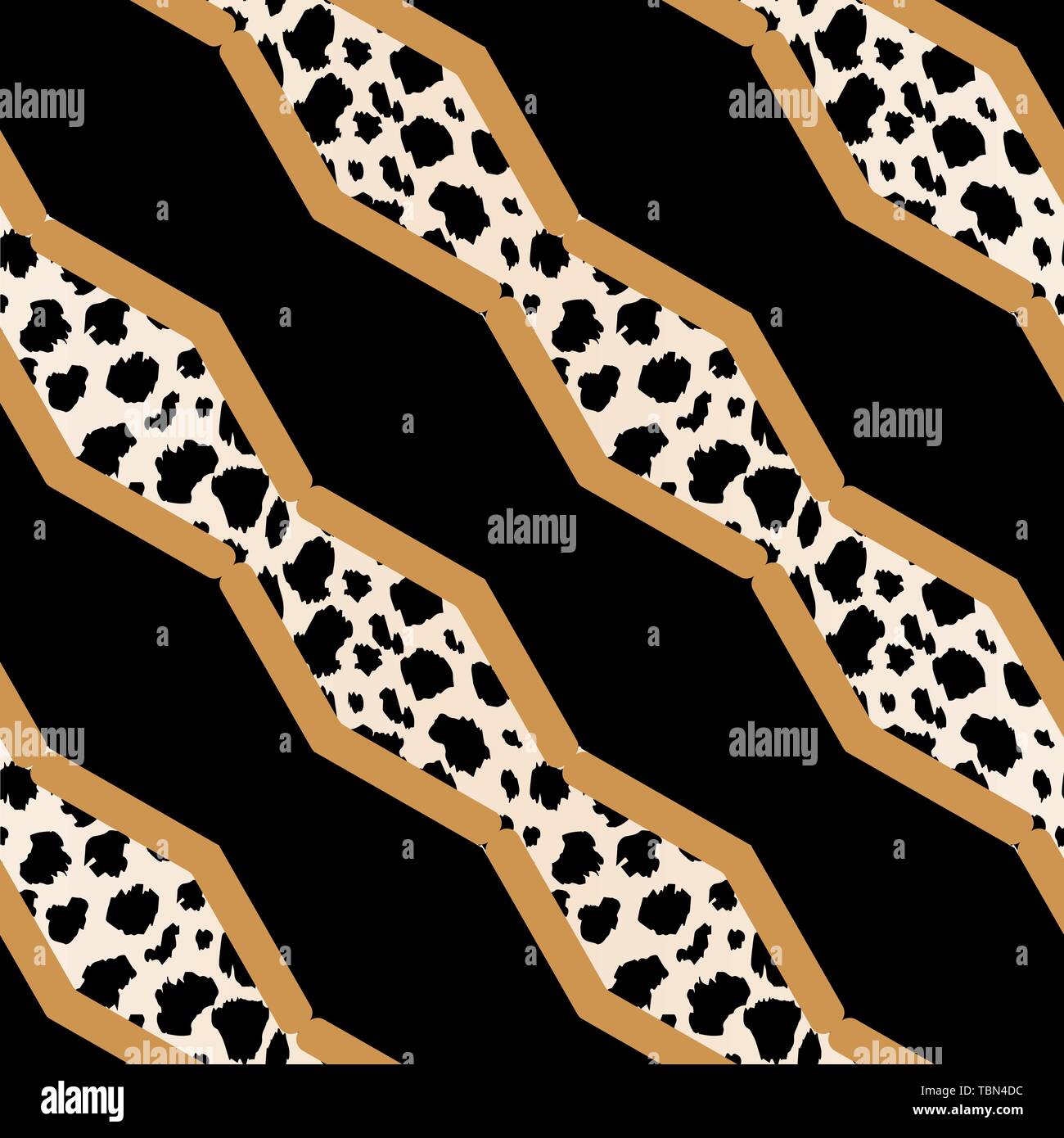 Vector seamless leopard print and black texture. Animal skin pattern ...