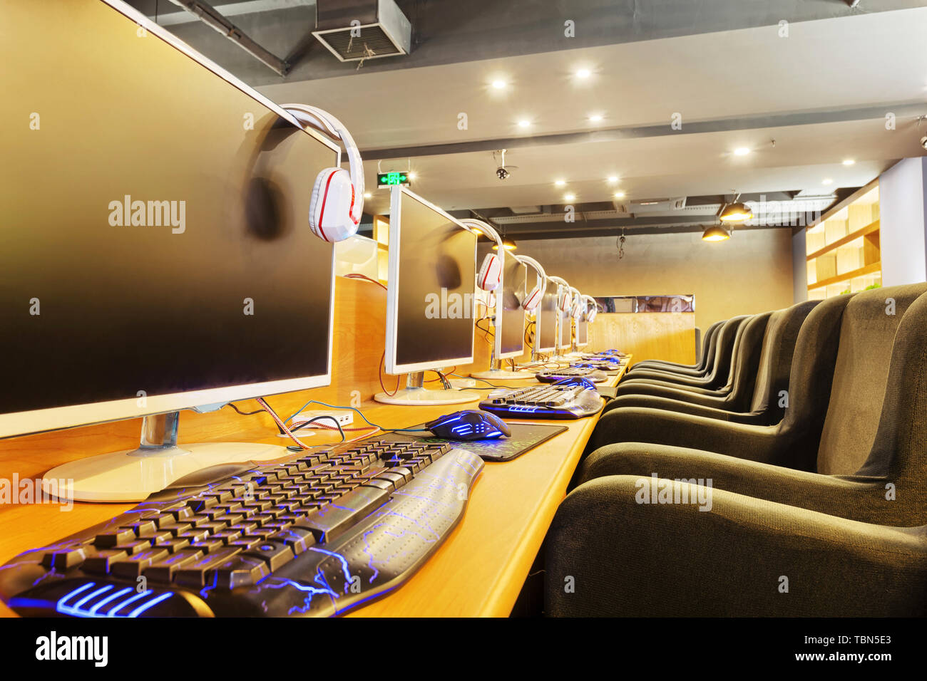 Modern cafe interior Stock Photo Alamy