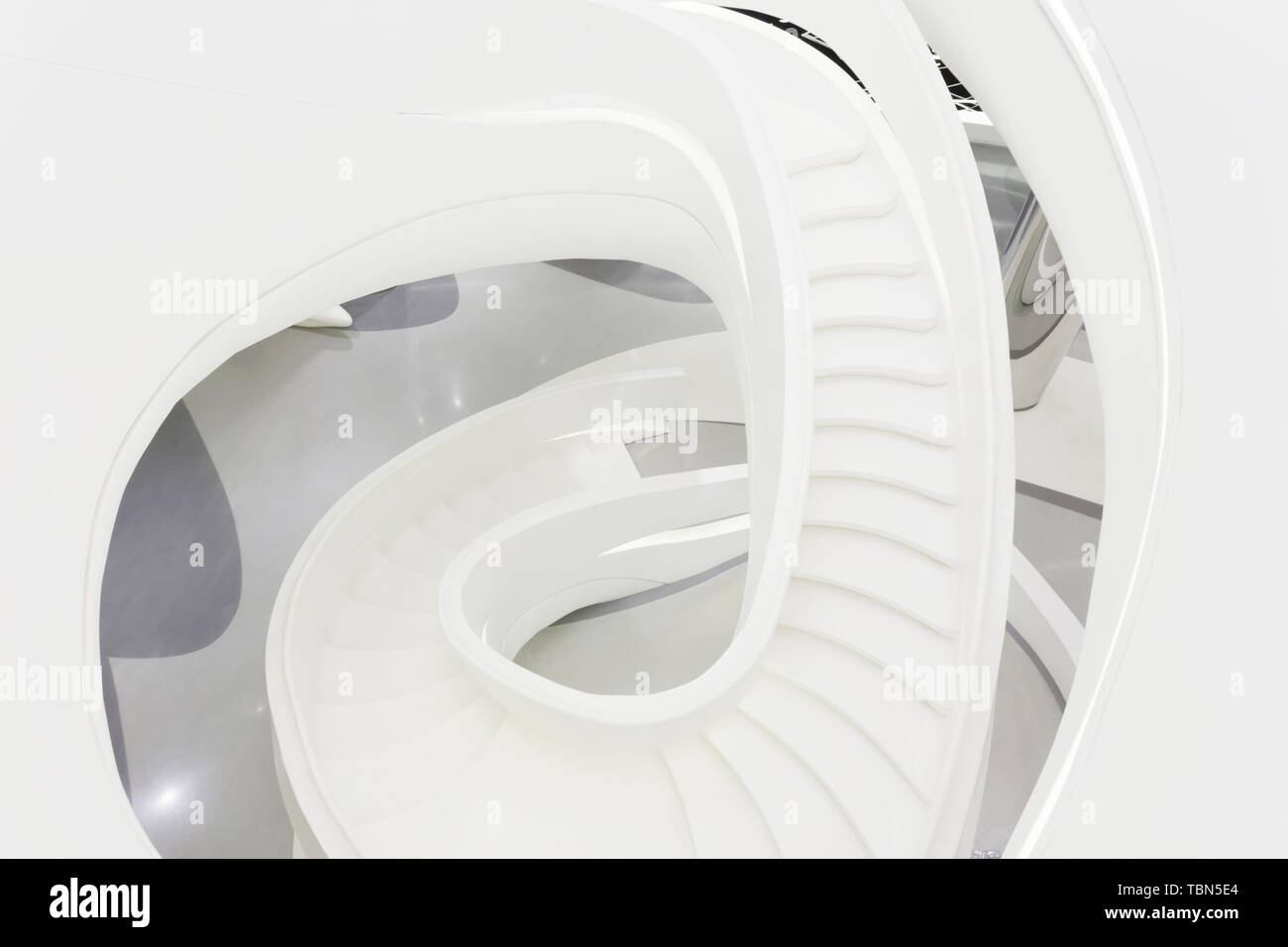 futuristc staircase in modern office building interior Stock Photo - Alamy
