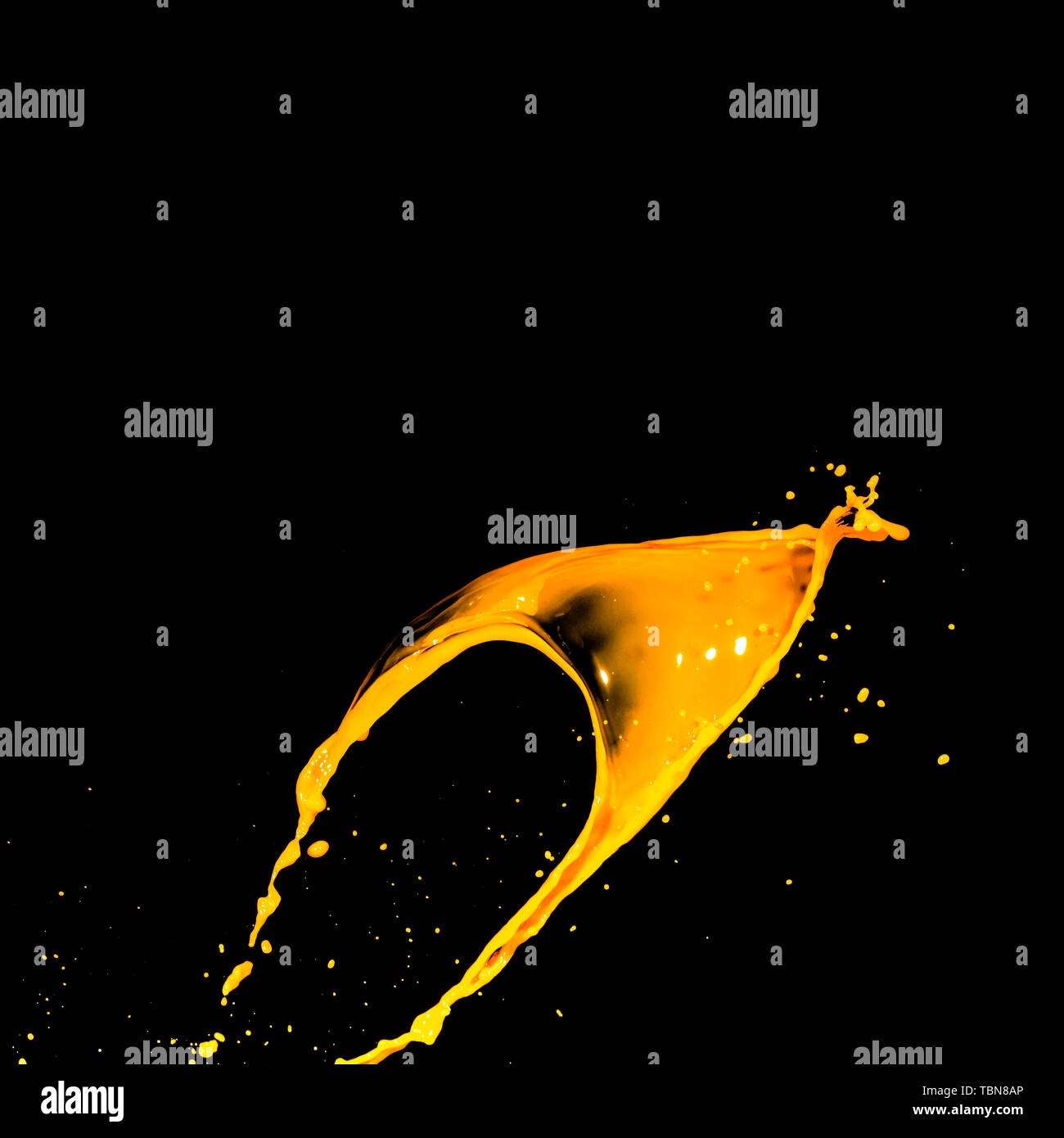 isolated orange water splash on background Stock Photo Alamy